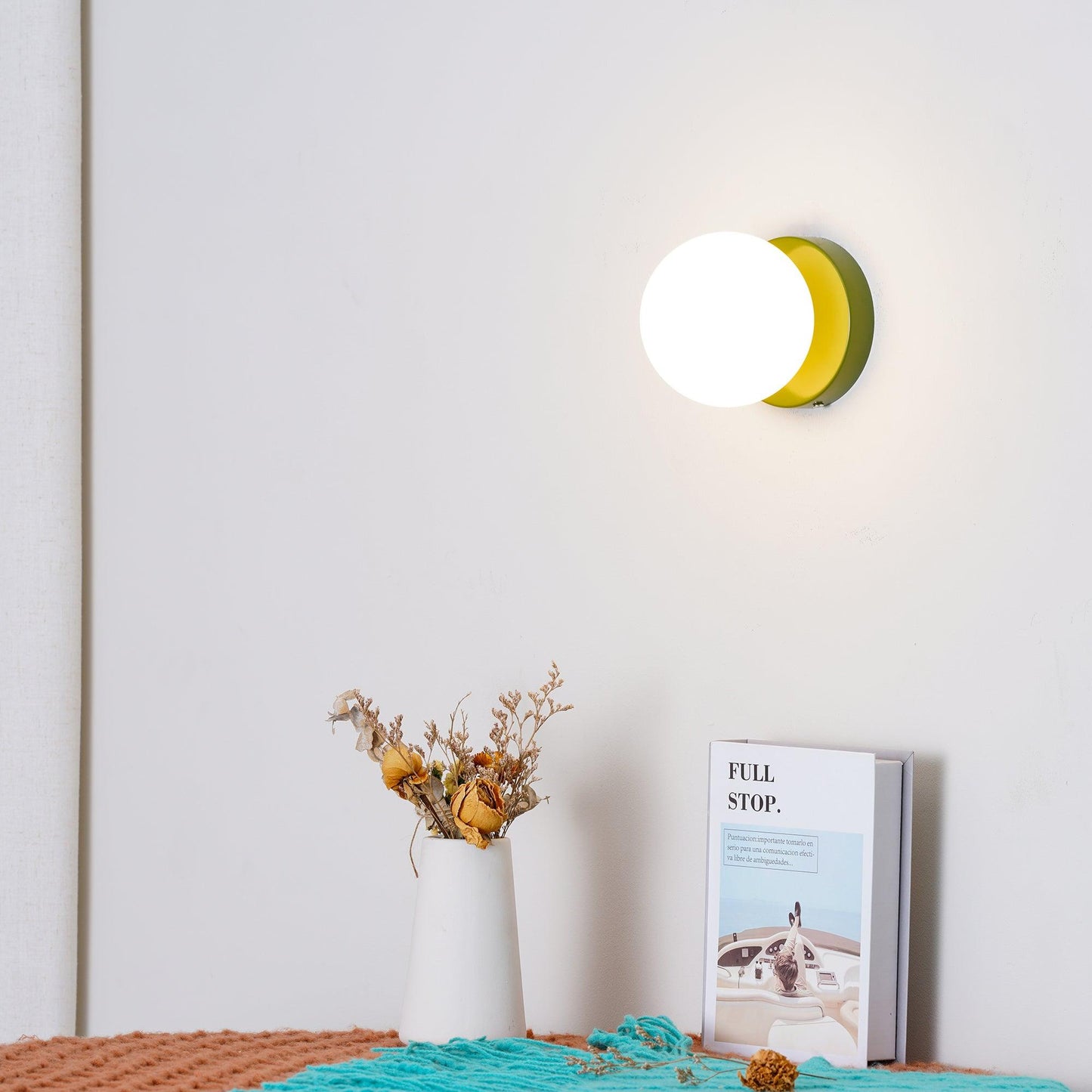 Nuvol Wall Lamp Set | Metal & Glass | 2-Pack, Available in Green, Beige, Shrimp Pink, Black, Red