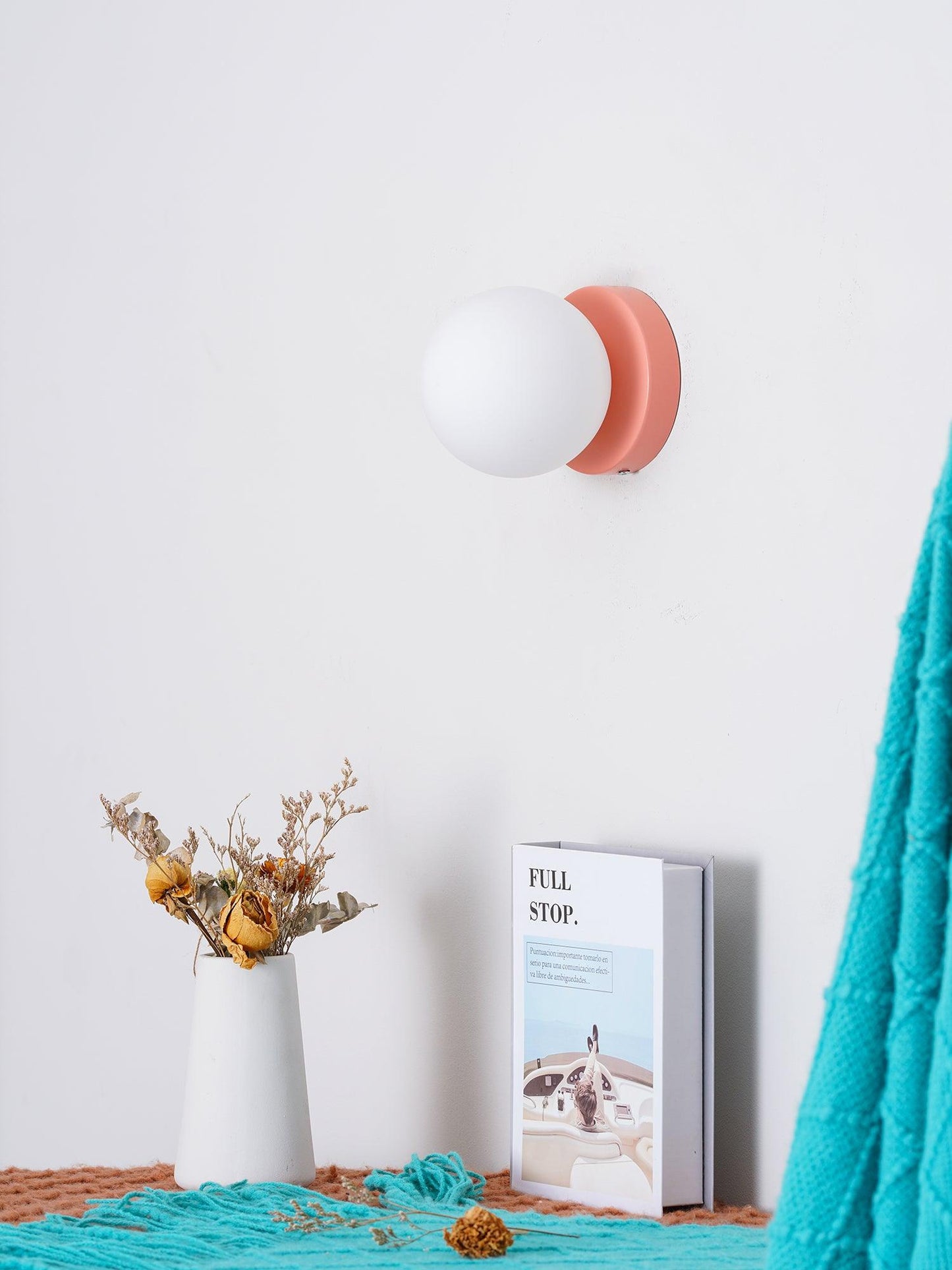 Nuvol Wall Lamp Set | Metal & Glass | 2-Pack, Available in Green, Beige, Shrimp Pink, Black, Red