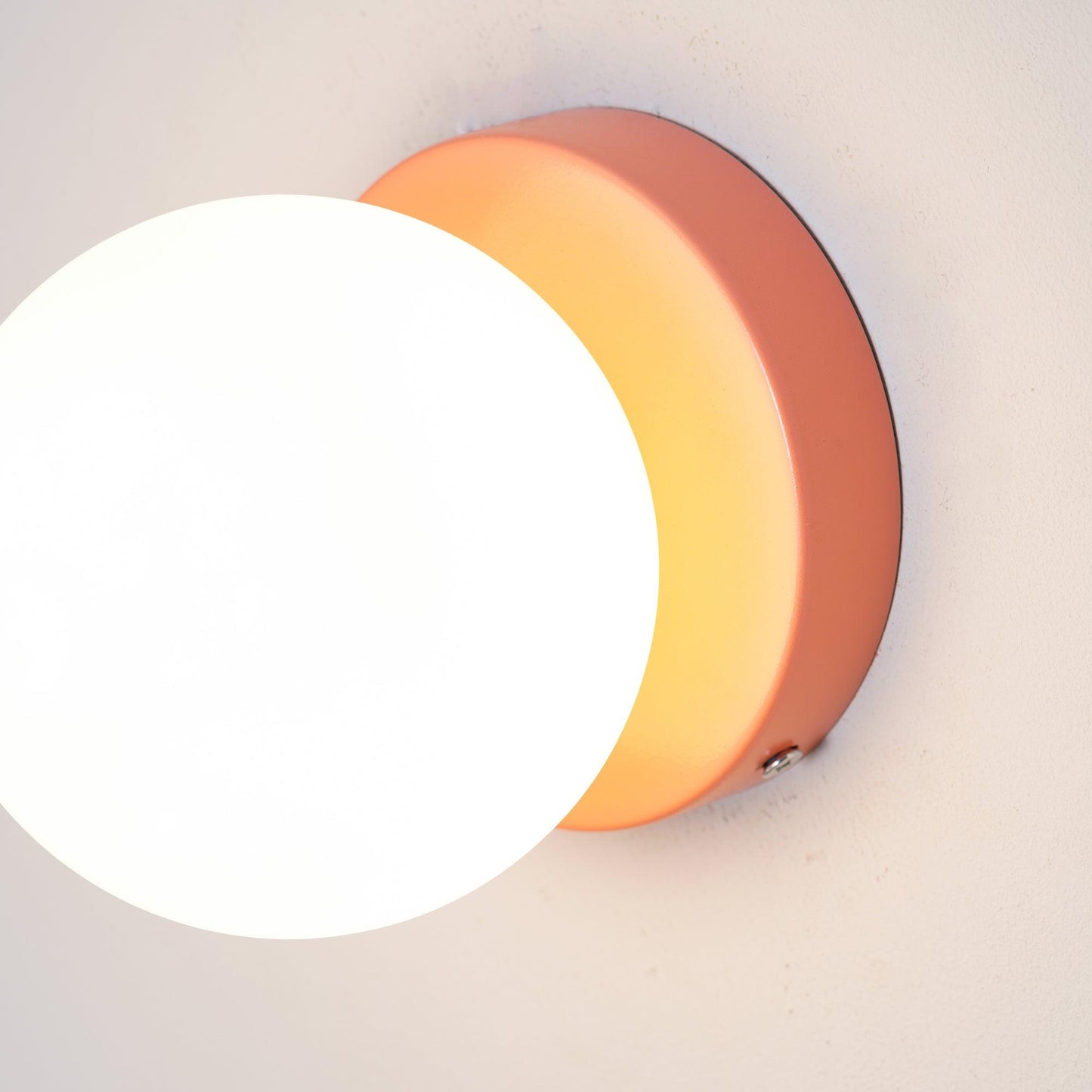 Nuvol Wall Lamp Set | Metal & Glass | 2-Pack, Available in Green, Beige, Shrimp Pink, Black, Red