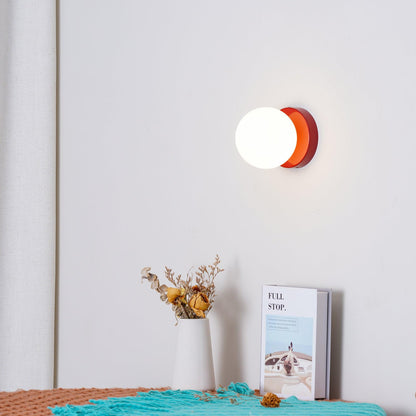 Nuvol Wall Lamp Set | Metal & Glass | 2-Pack, Available in Green, Beige, Shrimp Pink, Black, Red