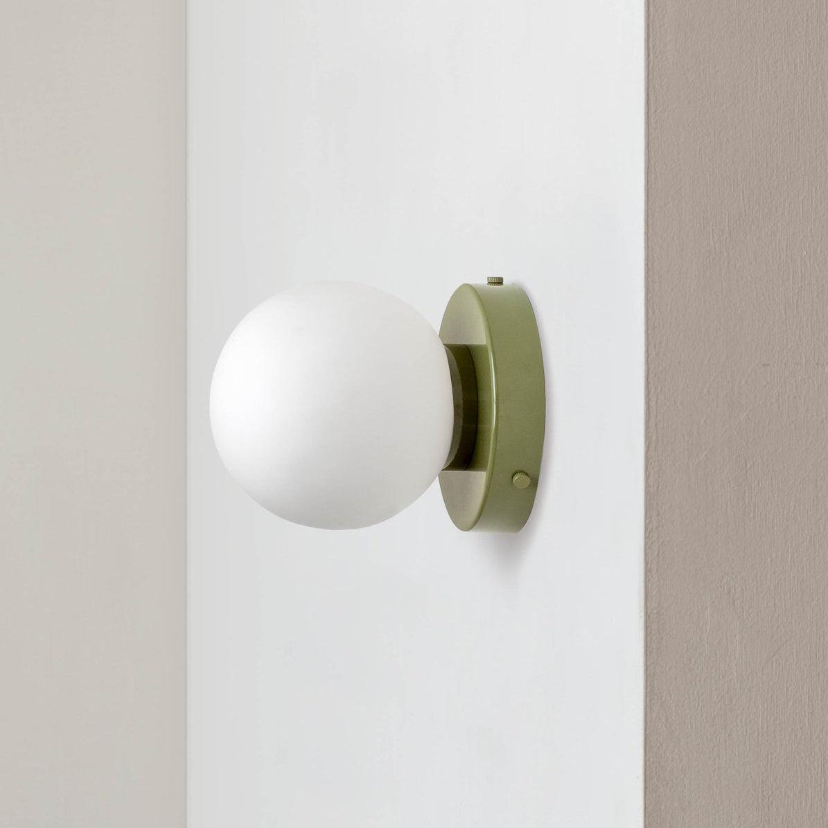 Nuvol Wall Lamp Set | Metal & Glass | 2-Pack, Available in Green, Beige, Shrimp Pink, Black, Red