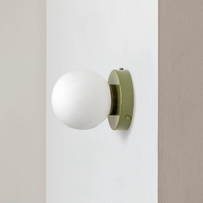 Nuvol Wall Lamp Set | Metal & Glass | 2-Pack, Available in Green, Beige, Shrimp Pink, Black, Red