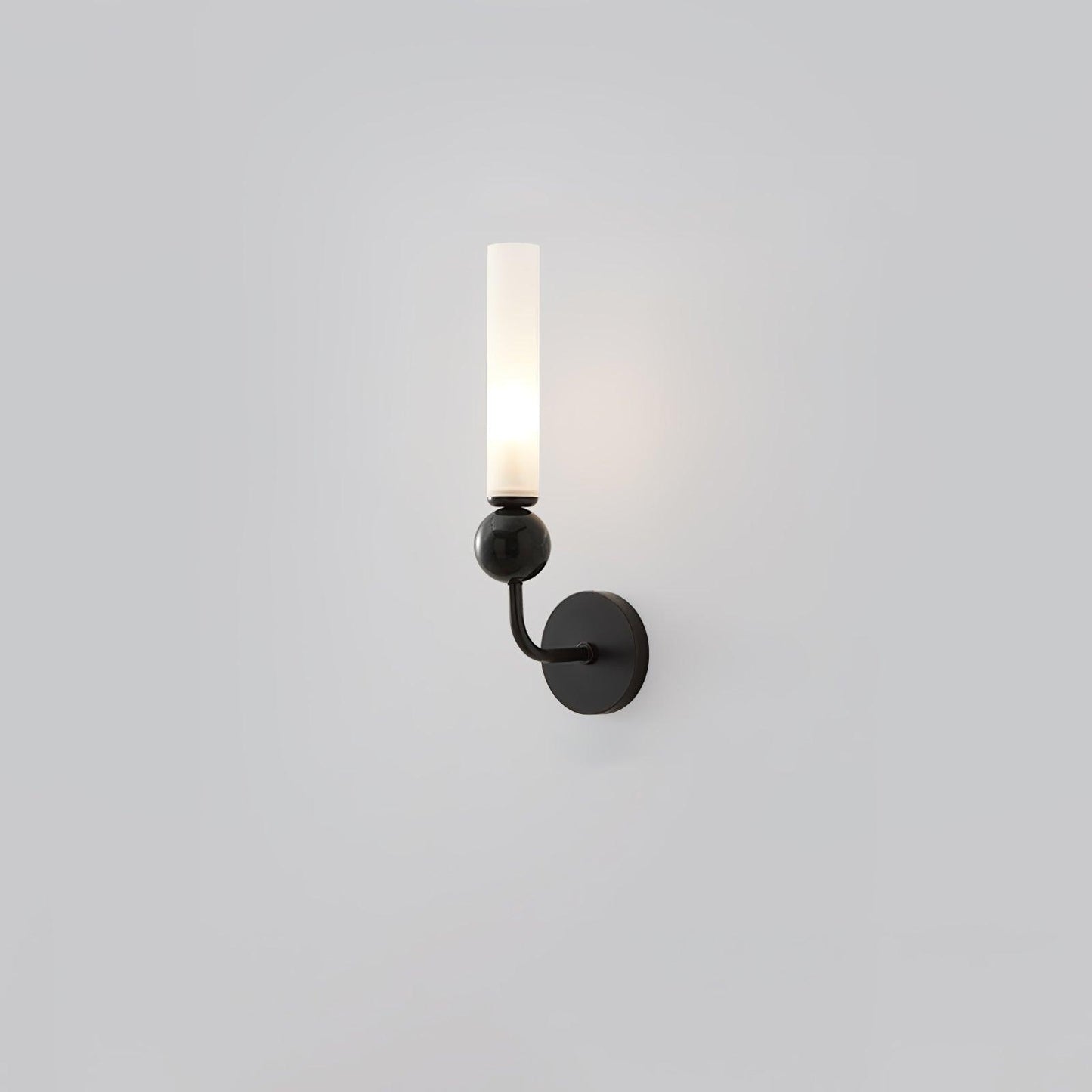 Marble Vertical Wall Lamp | Brass & Acrylic | Black, White, Green Marble