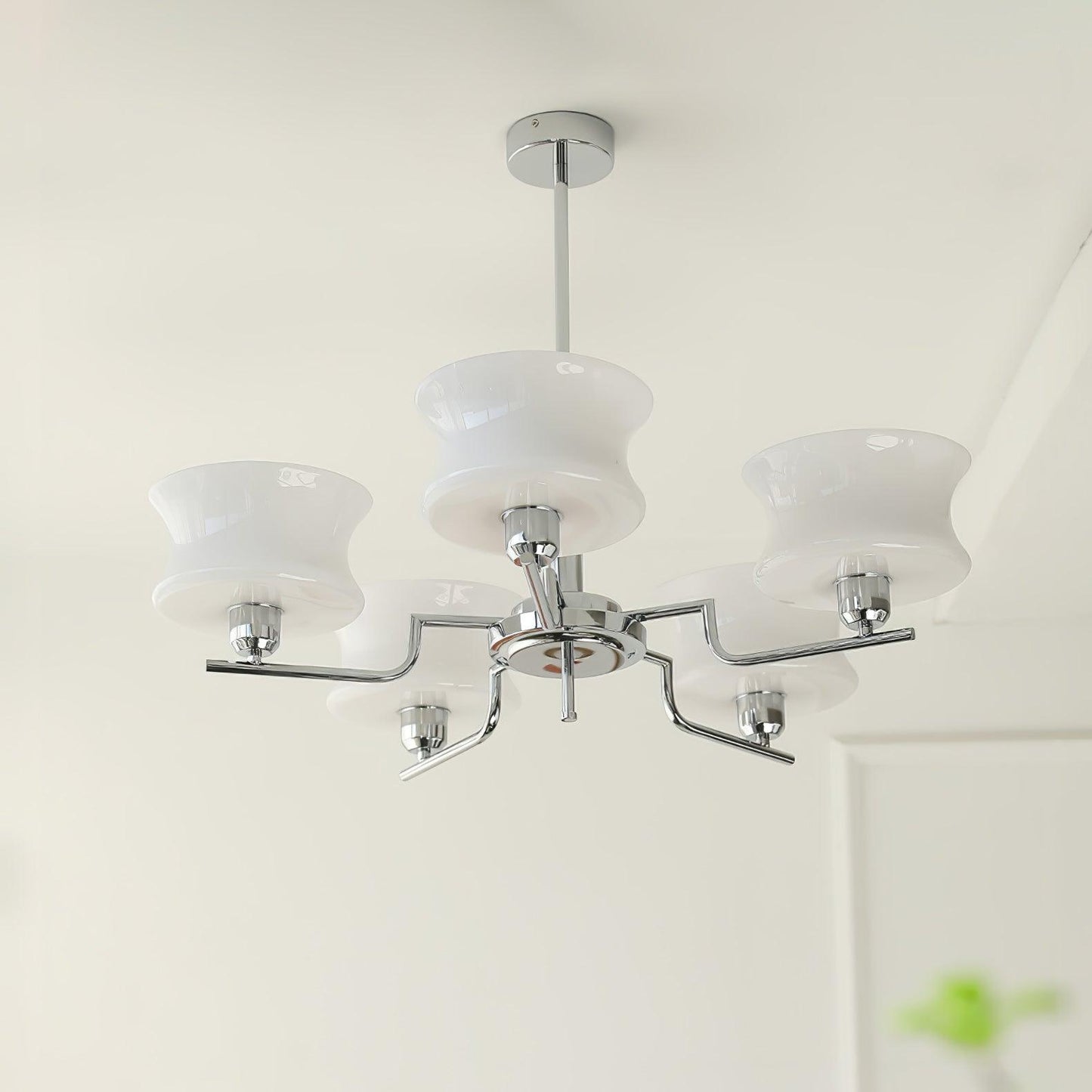 Belue Chandelier | Vintage Gold Metal & Glass | 3 or 5 Heads