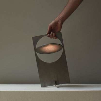 Table Lamp | Metal & Stainless Steel | 22cm Diameter, 38cm Height