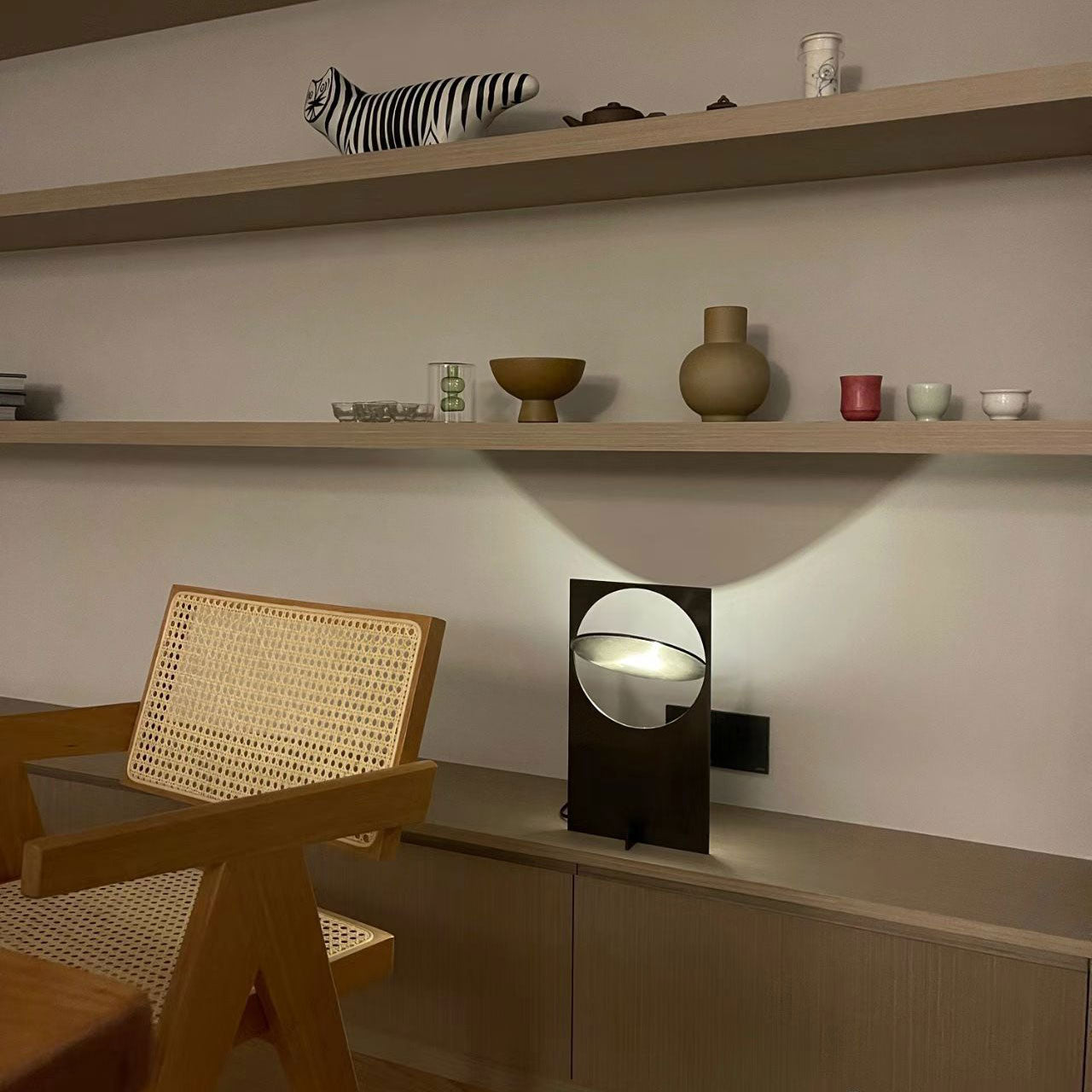 Table Lamp | Metal & Stainless Steel | 22cm Diameter, 38cm Height