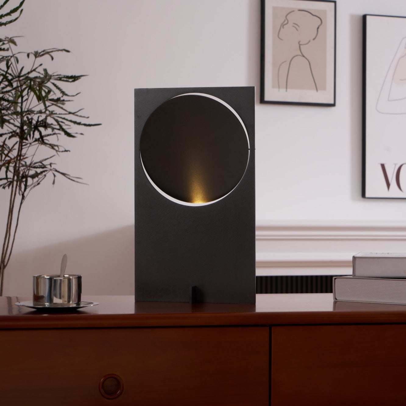 Table Lamp | Metal & Stainless Steel | 22cm Diameter, 38cm Height
