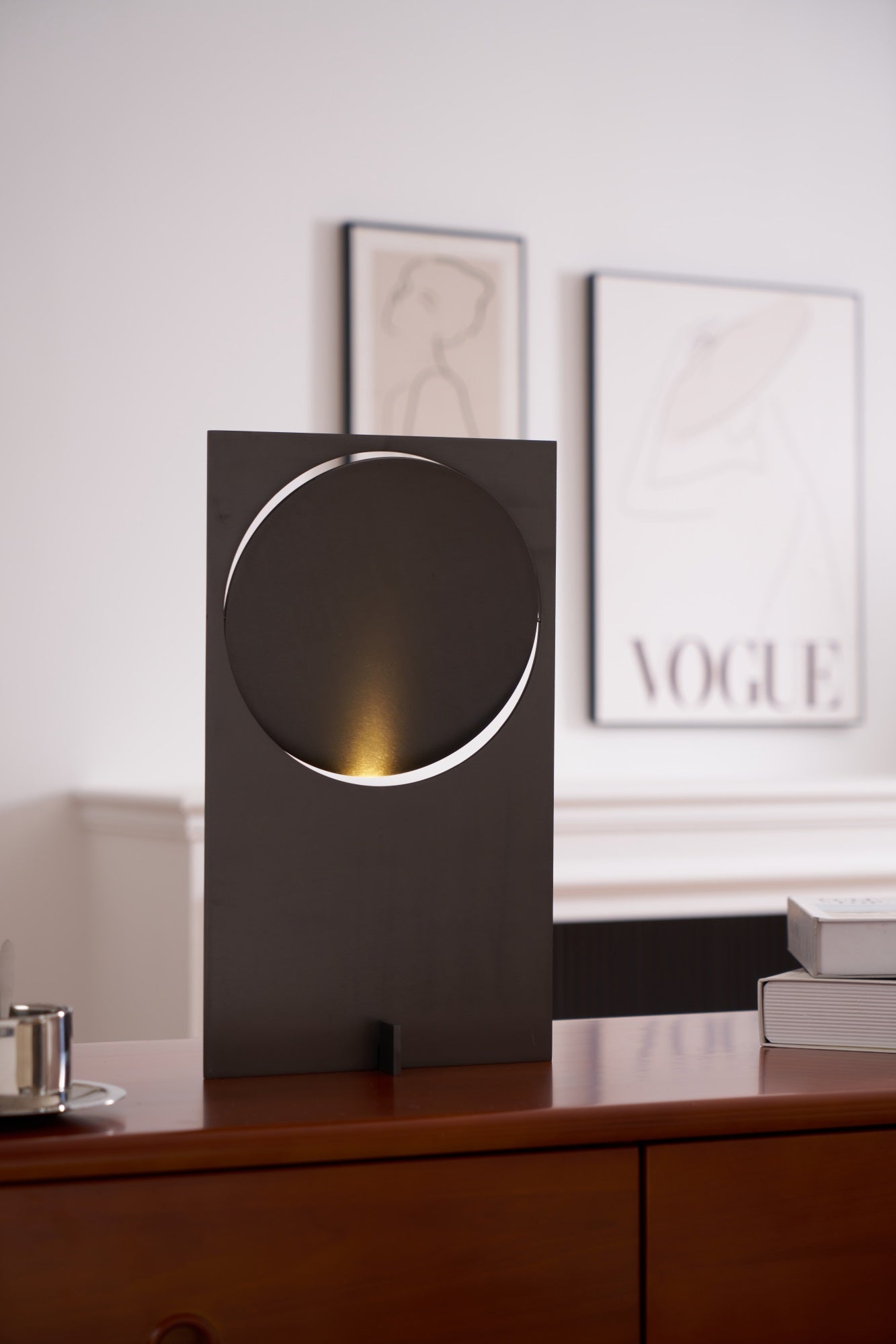 Table Lamp | Metal & Stainless Steel | 22cm Diameter, 38cm Height