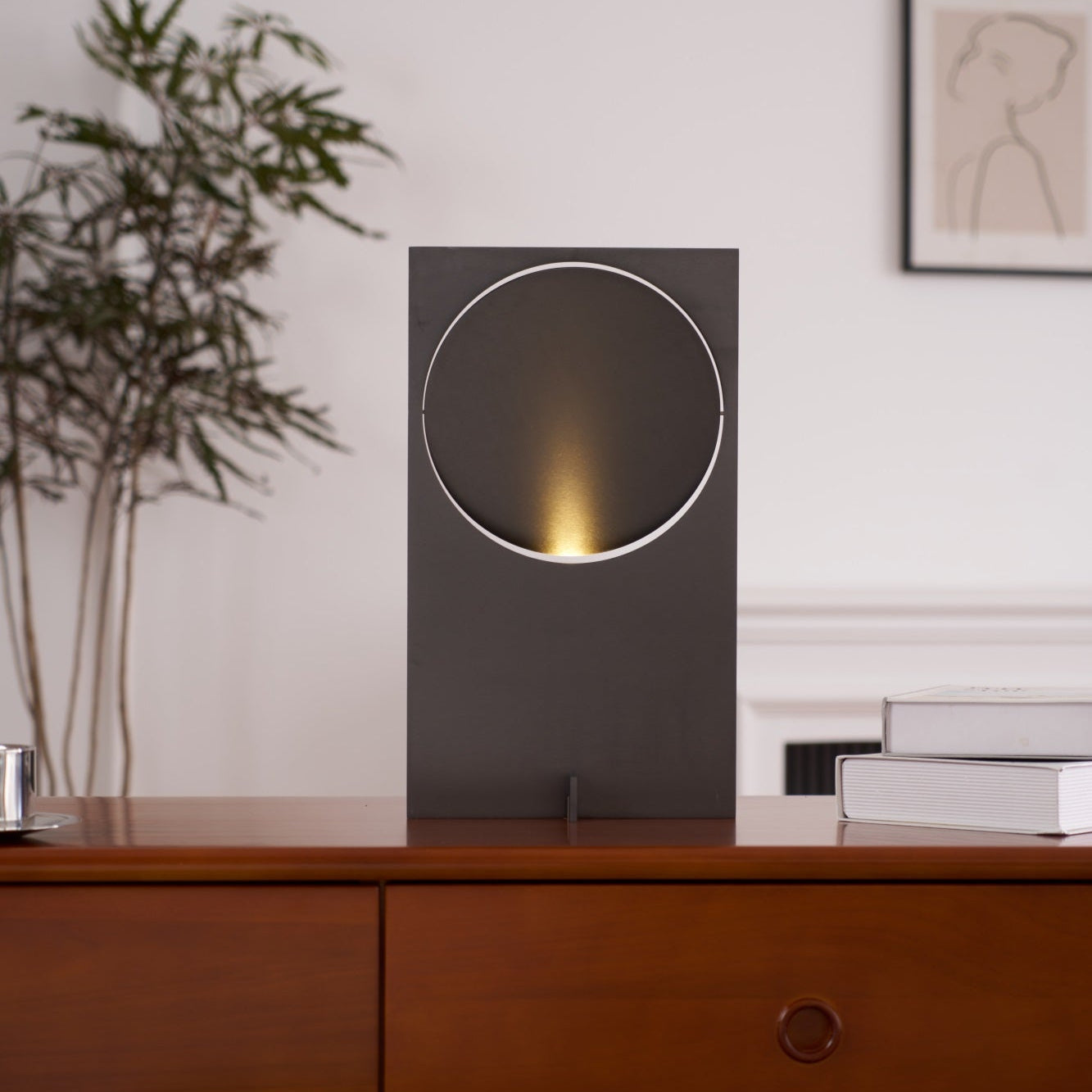 Table Lamp | Metal & Stainless Steel | 22cm Diameter, 38cm Height
