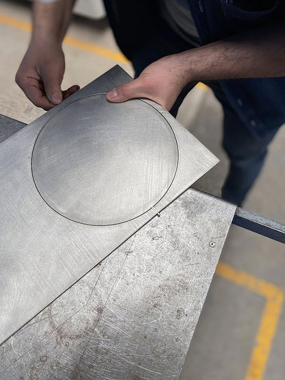 Table Lamp | Metal & Stainless Steel | 22cm Diameter, 38cm Height