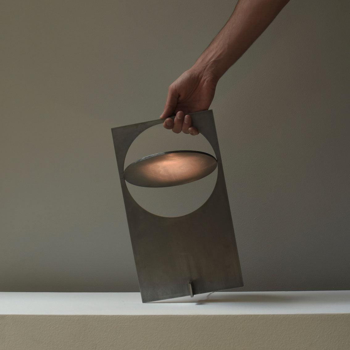 Table Lamp | Metal & Stainless Steel | 22cm Diameter, 38cm Height