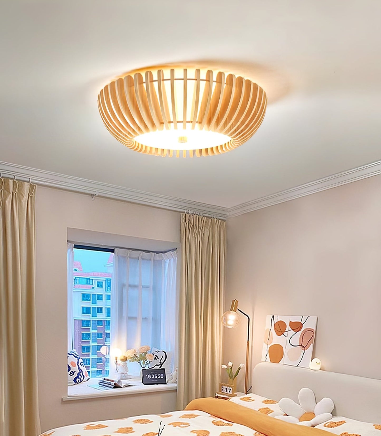 Oakflare Ceiling Lamp | Wooden & Acrylic | 35cm or 52cm Diameter