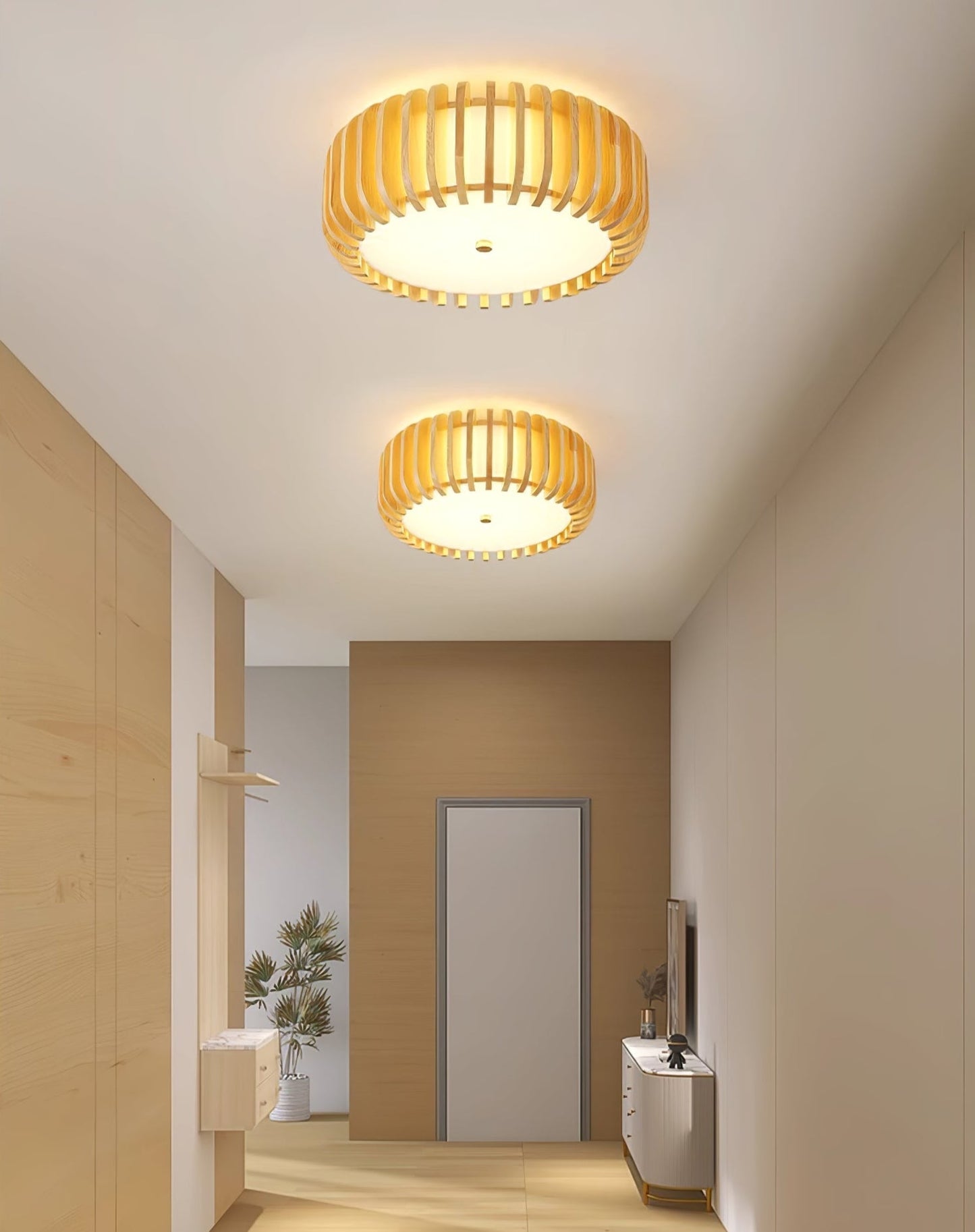 Oakflare Ceiling Lamp | Wooden & Acrylic | 35cm or 52cm Diameter