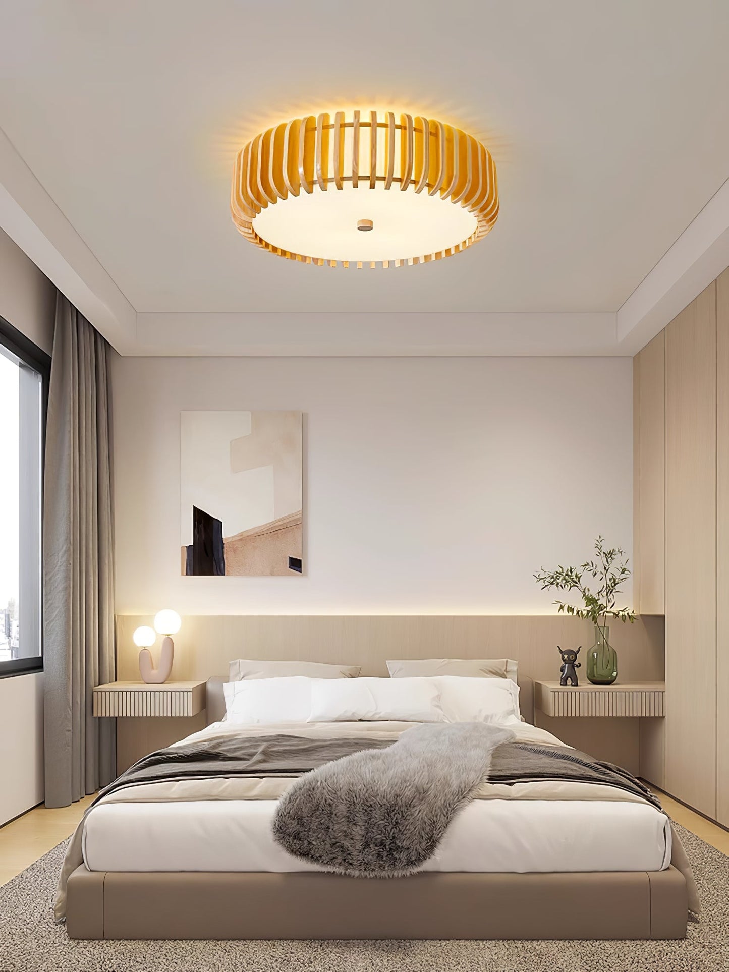 Oakflare Ceiling Lamp | Wooden & Acrylic | 35cm or 52cm Diameter