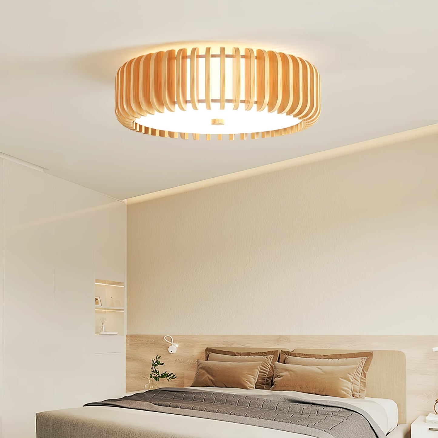 Oakflare Ceiling Lamp | Wooden & Acrylic | 35cm or 52cm Diameter