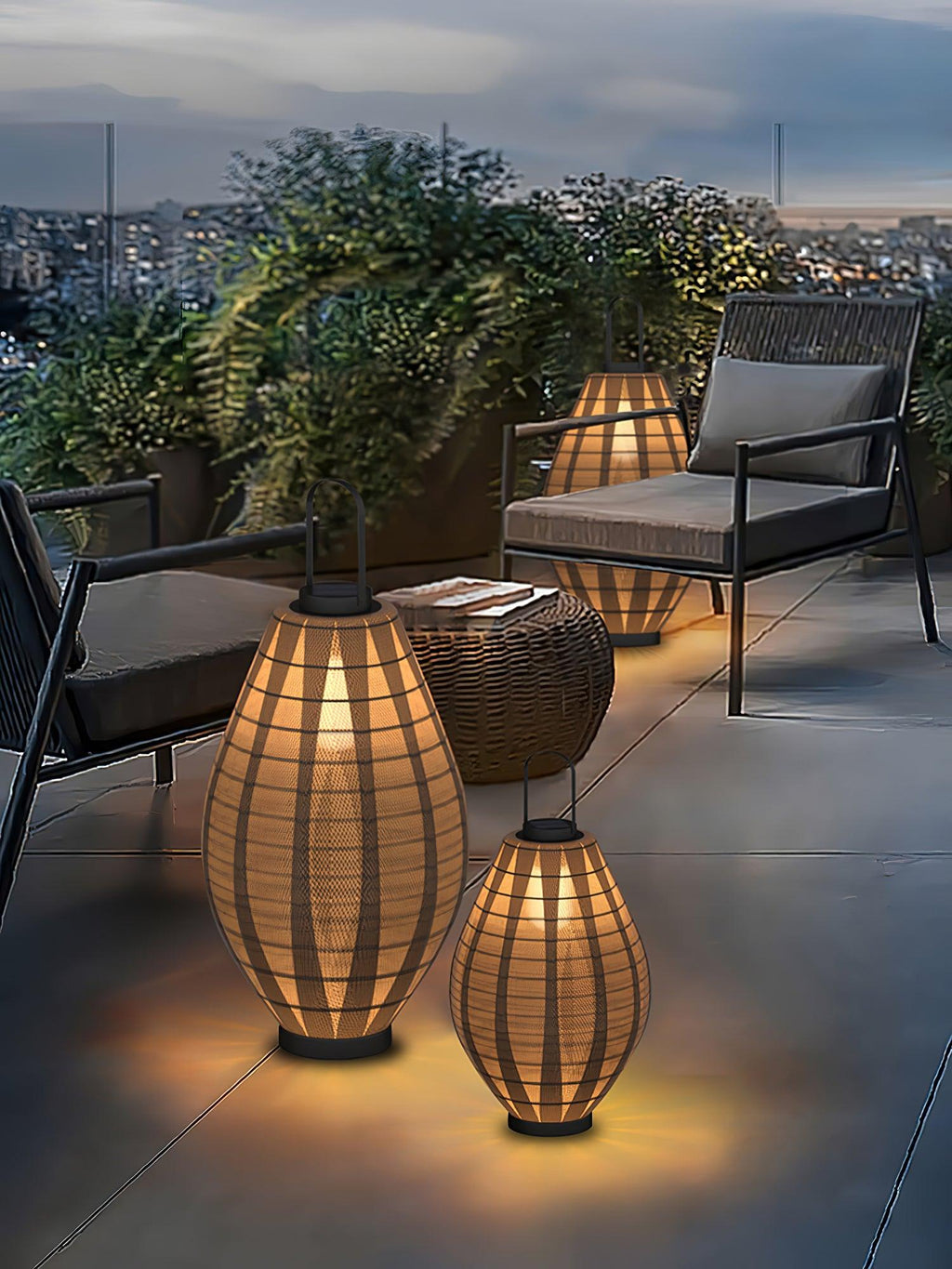 Oasis Outdoor Lamp | Stainless Steel & Waterproof Fabric | Black & White