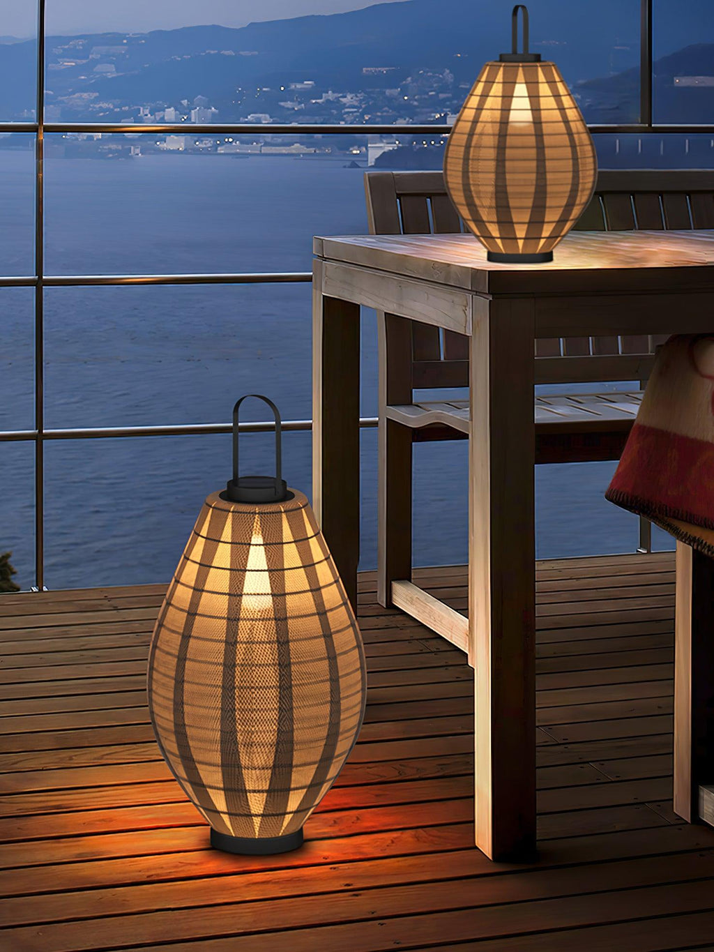Oasis Outdoor Lamp | Stainless Steel & Waterproof Fabric | Black & White