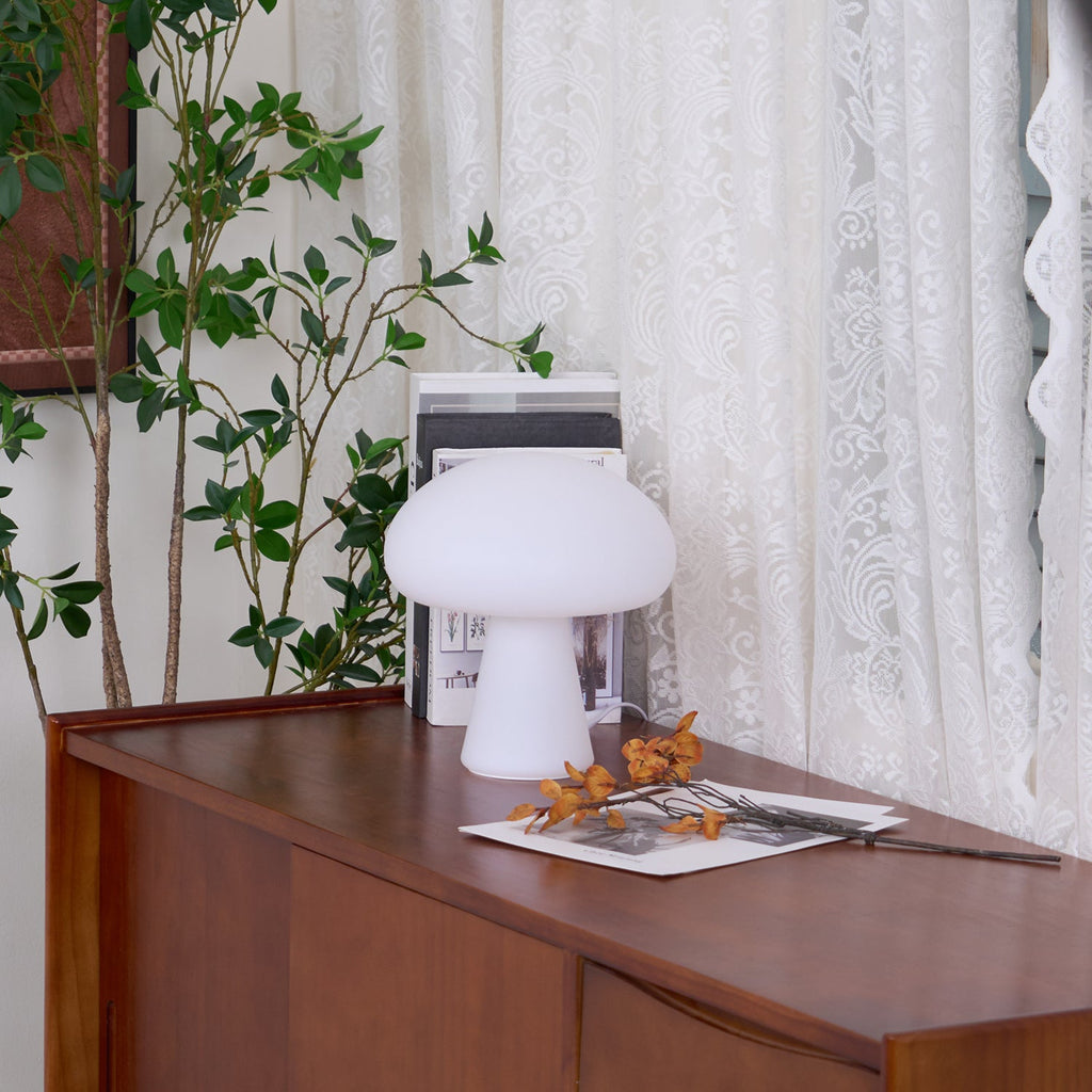 Portable Rechargeable Table Lamp | Metal & Glass | White