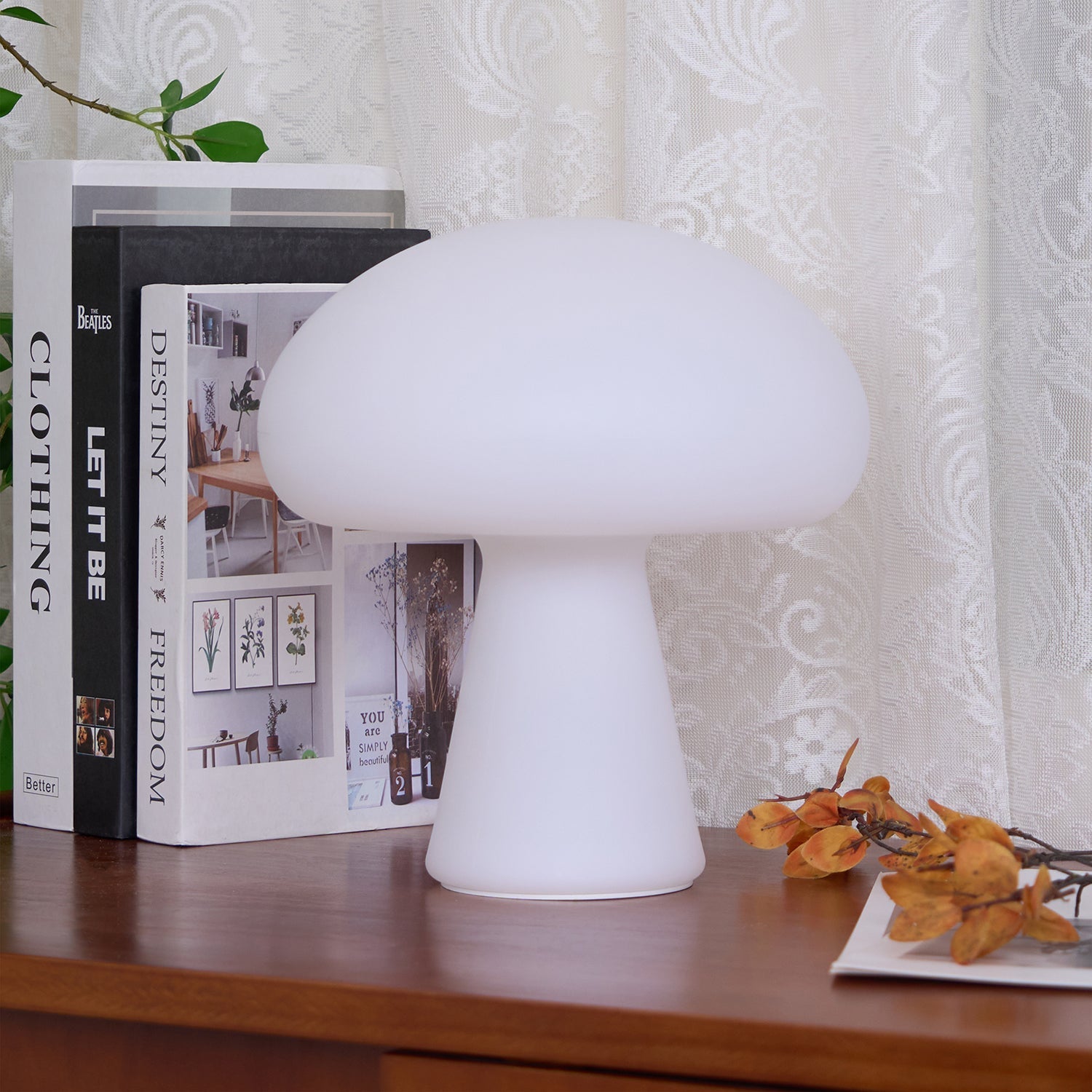 Portable Rechargeable Table Lamp | Metal & Glass | White