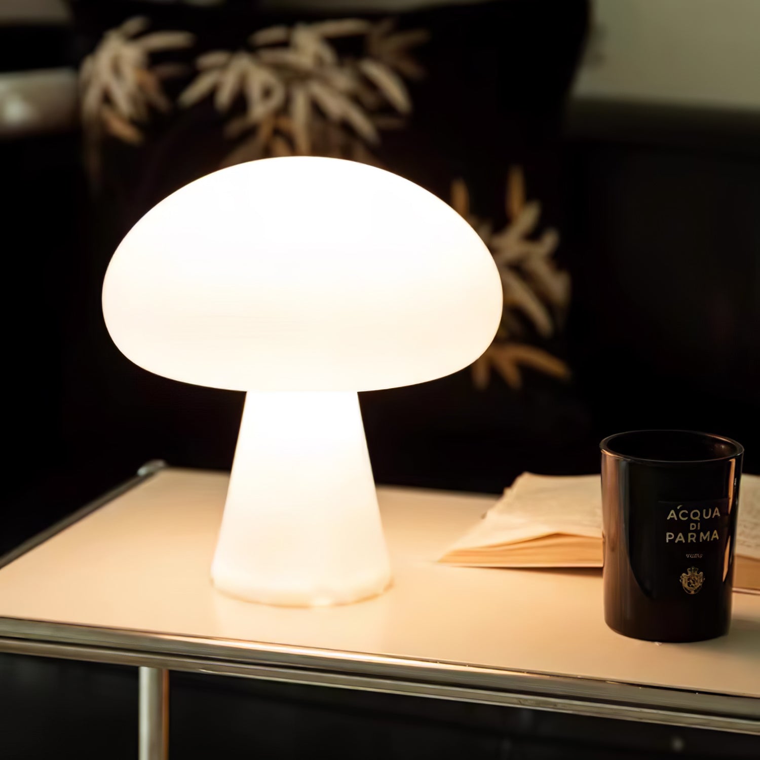 Portable Rechargeable Table Lamp | Metal & Glass | White
