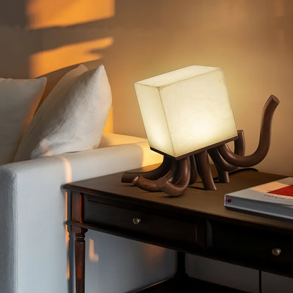 Octavia Table Lamp | Hand-Carved Wood & Alabaster | 39cm or 55cm
