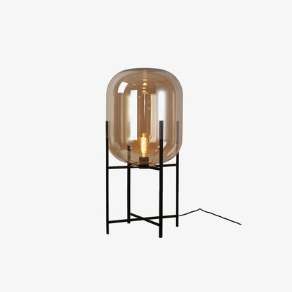 Oda Table Lamp | Hand-Blown Glass | Available in Clear, Grey, Amber, Light Blue