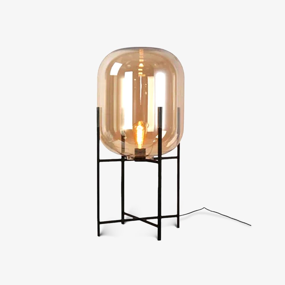 Oda Table Lamp | Hand-Blown Glass | Available in Clear, Grey, Amber, Light Blue