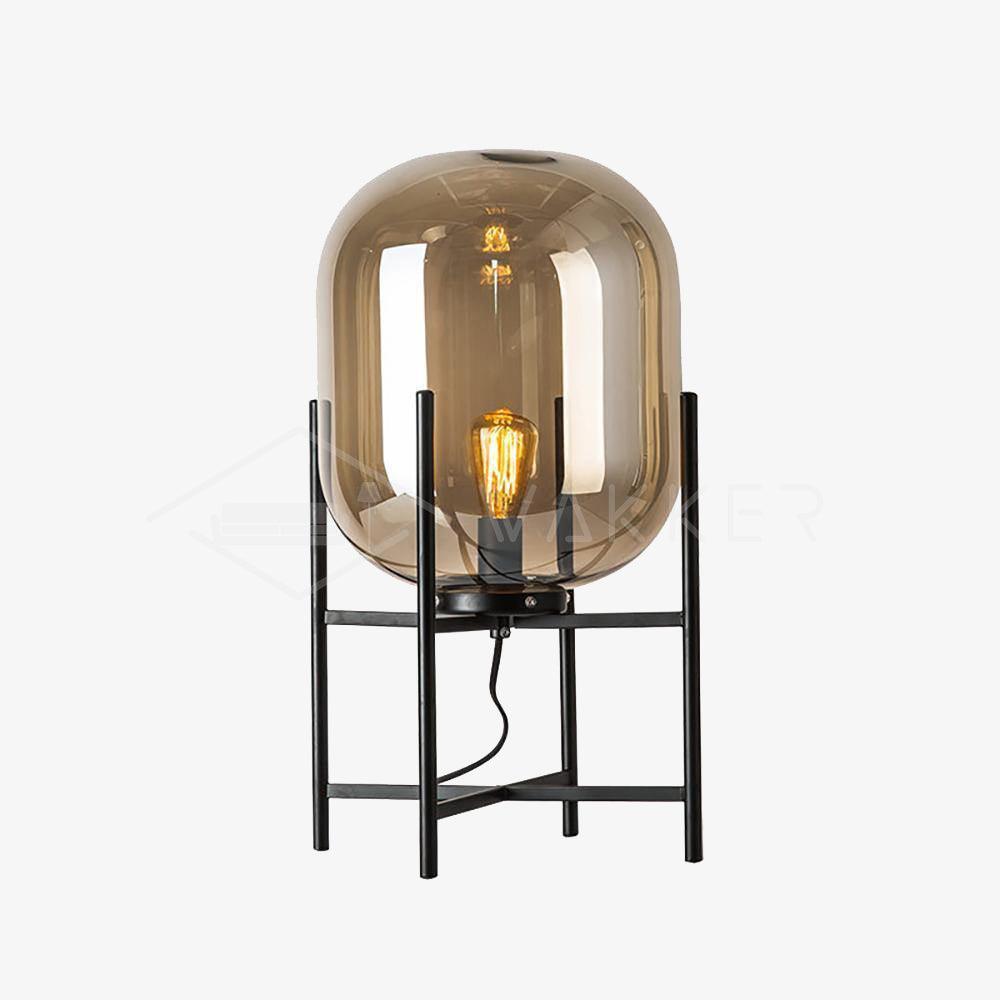 Oda Table Lamp | Hand-Blown Glass | Available in Clear, Grey, Amber, Light Blue