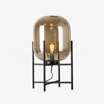 Oda Table Lamp | Hand-Blown Glass | Available in Clear, Grey, Amber, Light Blue