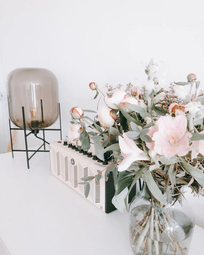 Oda Table Lamp | Hand-Blown Glass | Available in Clear, Grey, Amber, Light Blue