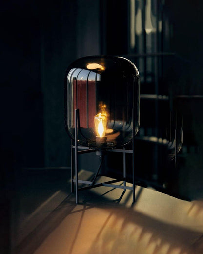 Oda Table Lamp | Hand-Blown Glass | Available in Clear, Grey, Amber, Light Blue