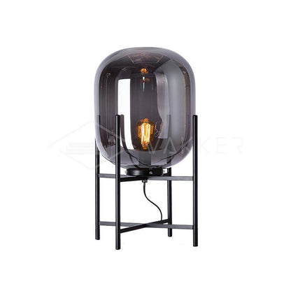 Oda Table Lamp | Hand-Blown Glass | Available in Clear, Grey, Amber, Light Blue
