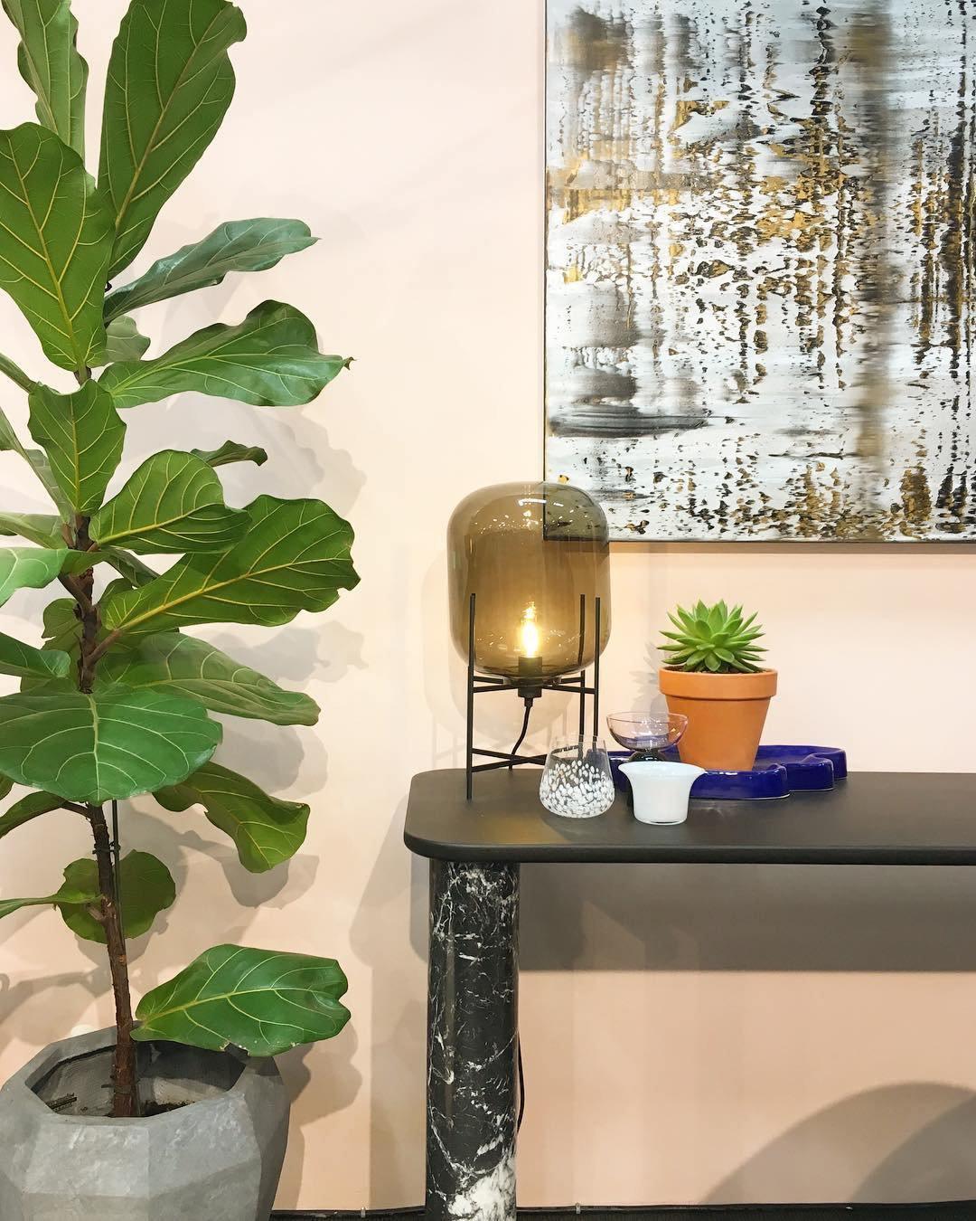Oda Table Lamp | Hand-Blown Glass | Available in Clear, Grey, Amber, Light Blue