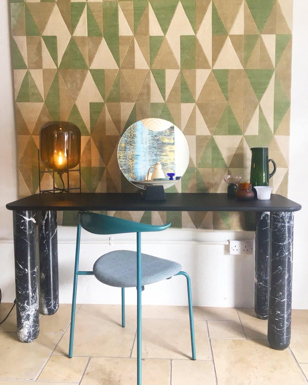 Oda Table Lamp | Hand-Blown Glass | Available in Clear, Grey, Amber, Light Blue