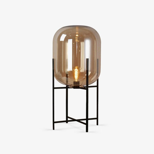 Oda Table Lamp | Hand-Blown Glass | Available in Clear, Grey, Amber, Light Blue