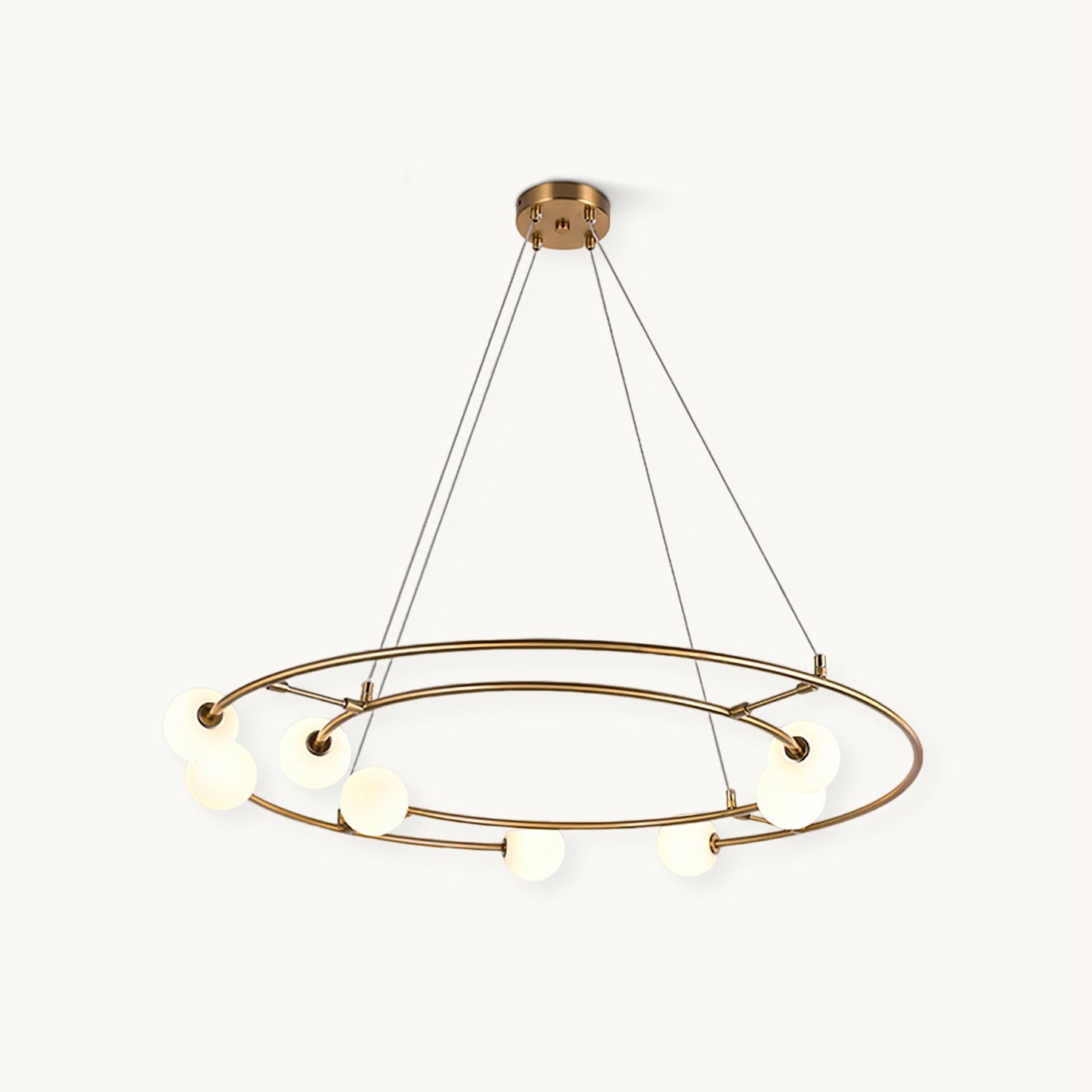 Oddments Chandelier | Iron & Glass | 8 Lights, Brown & White
