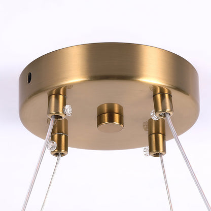 Oddments Chandelier | Iron & Glass | 8 Lights, Brown & White