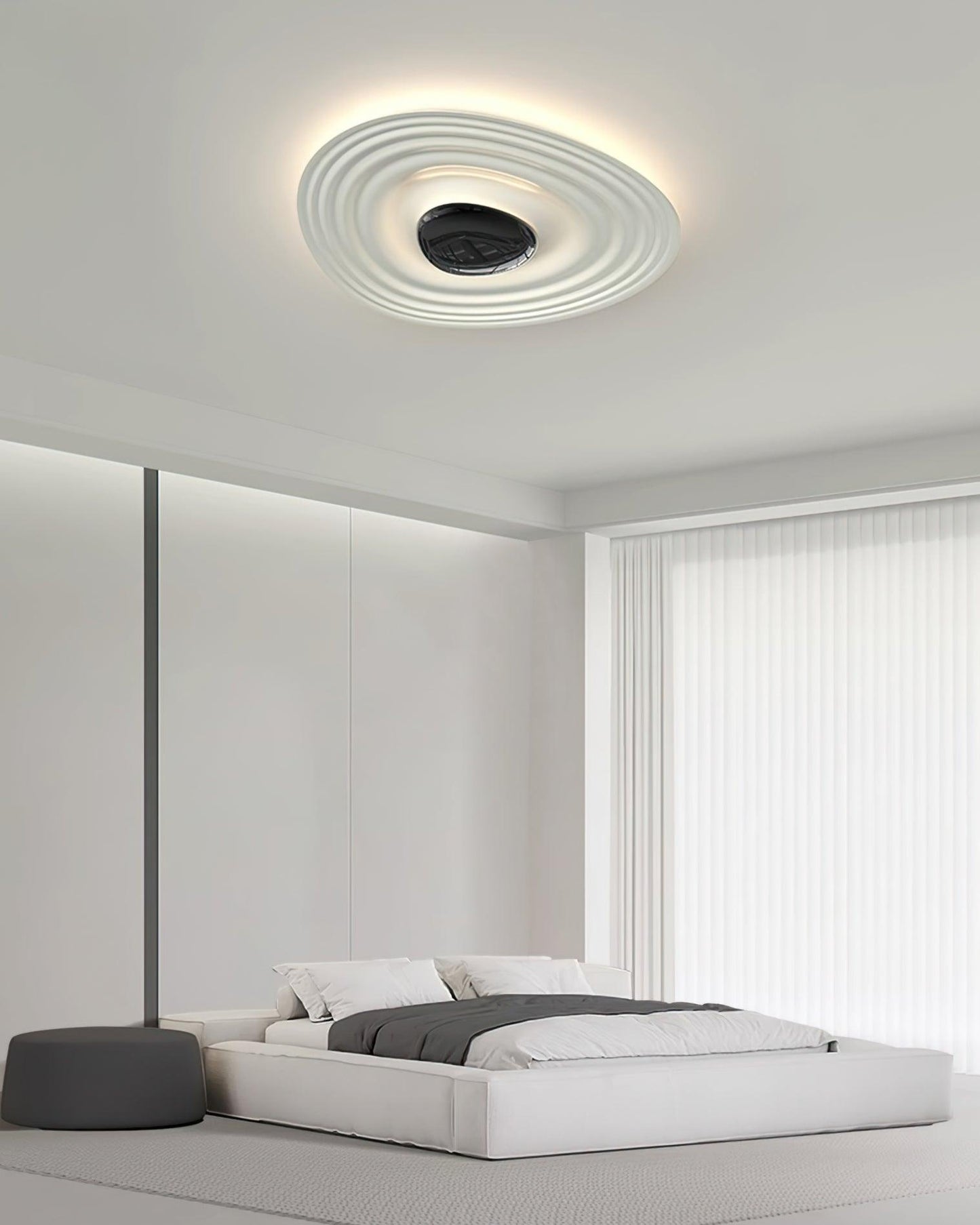 Odeon Ceiling Lamp | Metal & Polycarbonate | Black & White