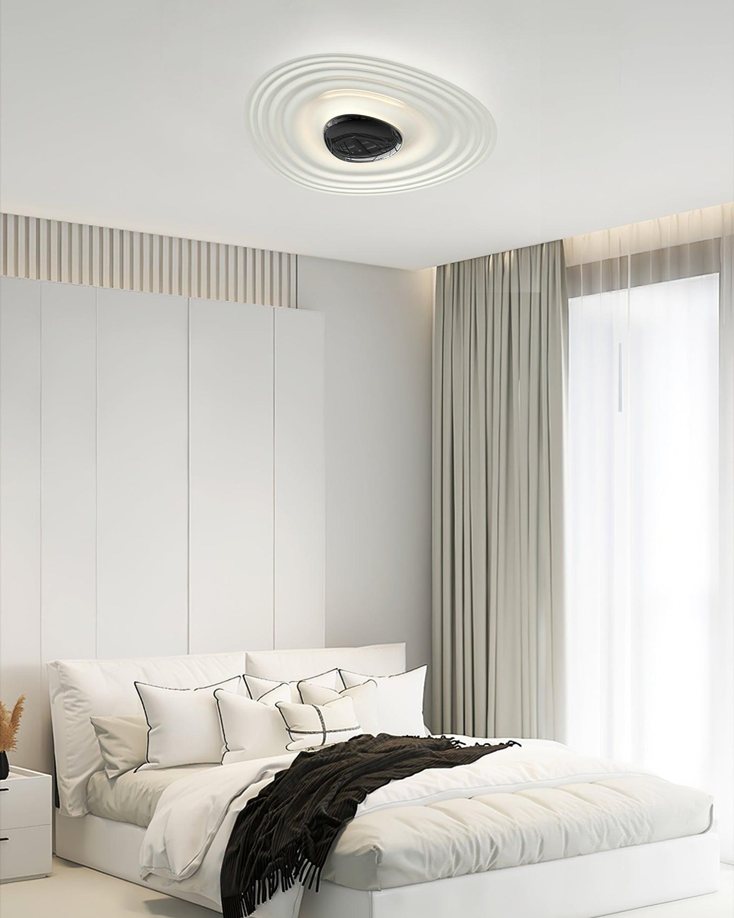 Odeon Ceiling Lamp | Metal & Polycarbonate | Black & White