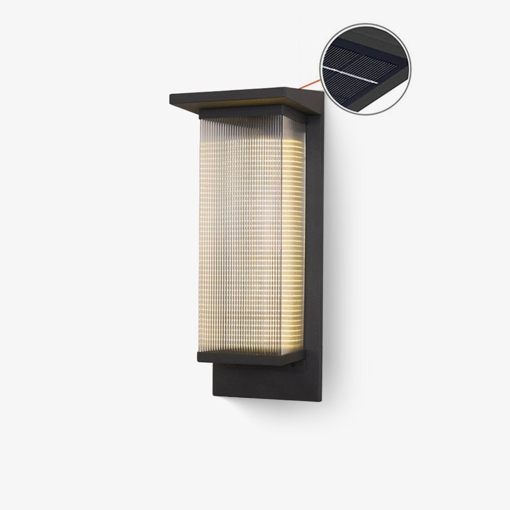 Outdoor Solar Wall Lamp | Stainless Steel & Acrylic | Set of 2