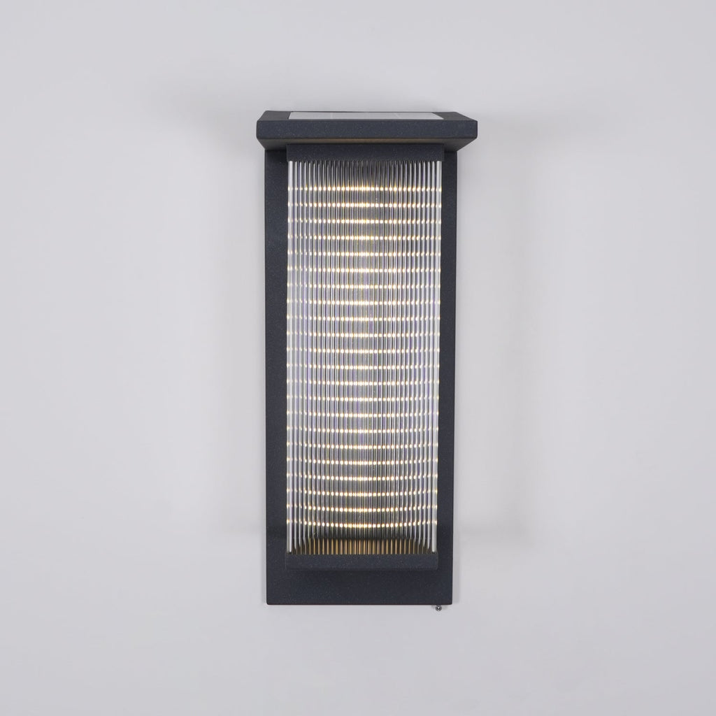 Outdoor Solar Wall Lamp | Stainless Steel & Acrylic | Set of 2