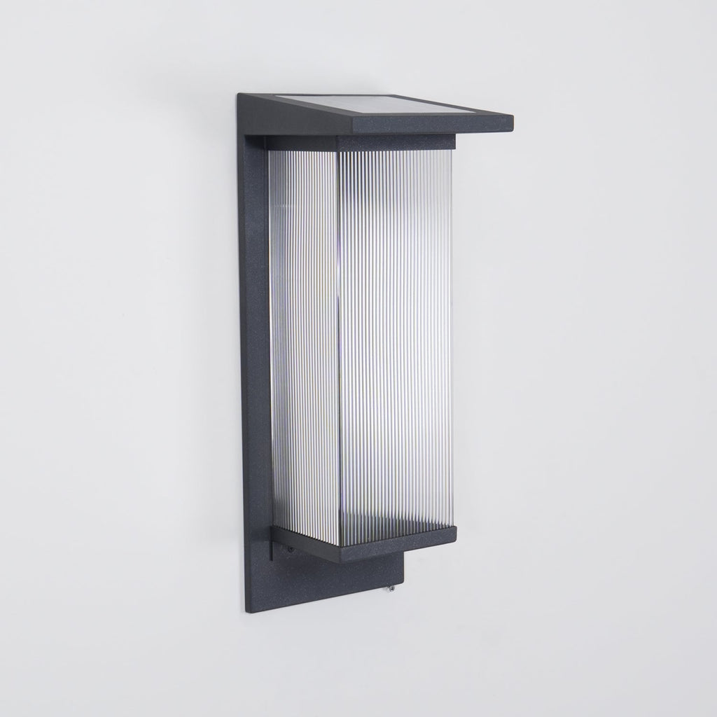 Outdoor Solar Wall Lamp | Stainless Steel & Acrylic | Set of 2