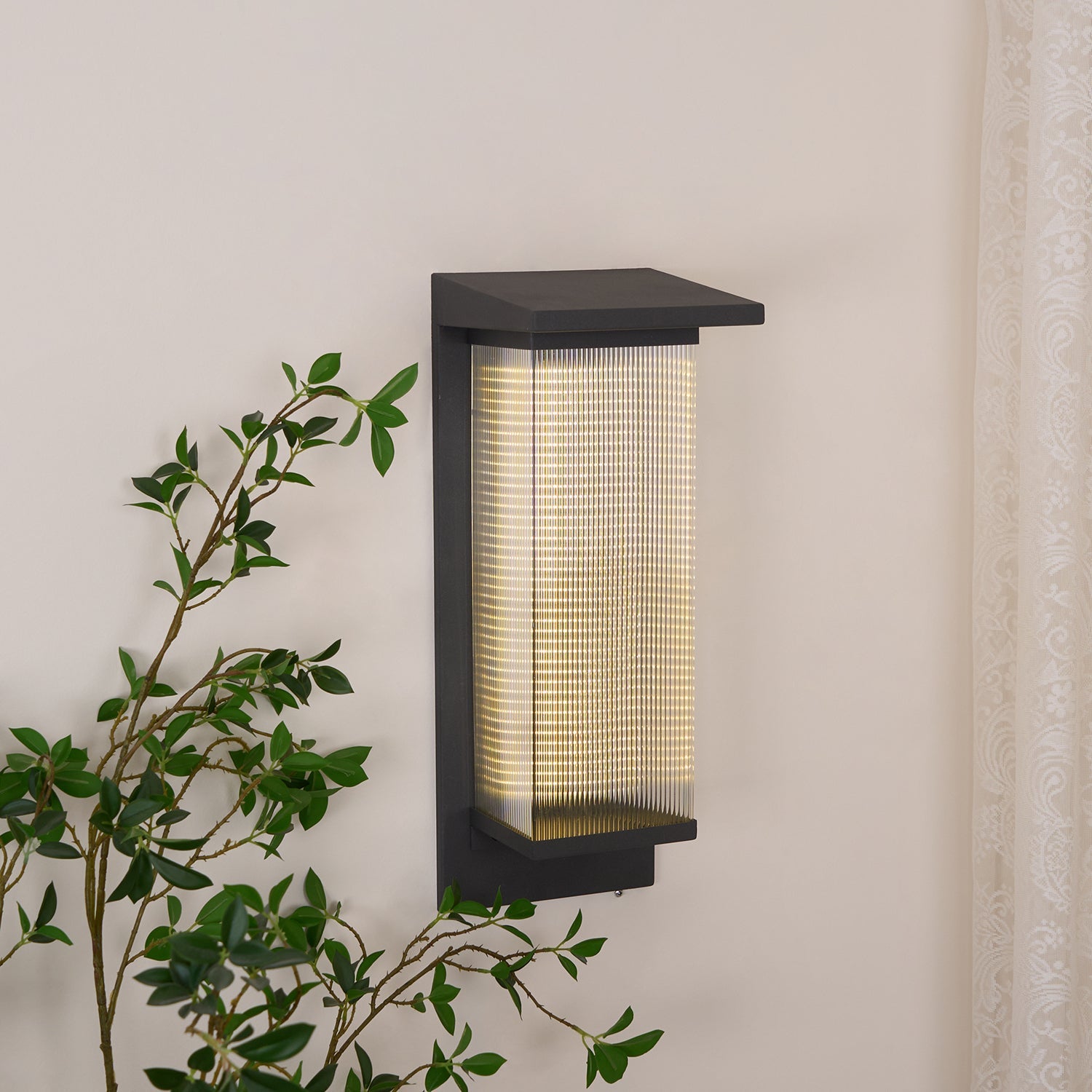 Outdoor Solar Wall Lamp | Stainless Steel & Acrylic | Set of 2