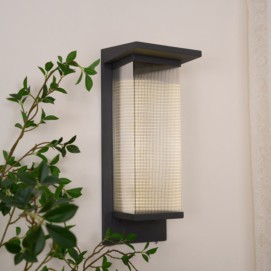 Outdoor Solar Wall Lamp | Stainless Steel & Acrylic | Set of 2