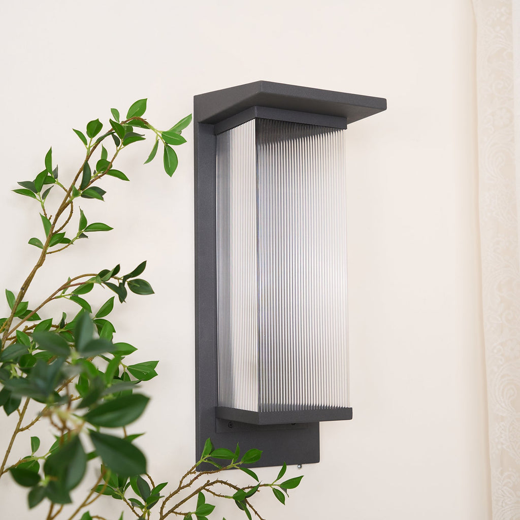 Outdoor Solar Wall Lamp | Stainless Steel & Acrylic | Set of 2