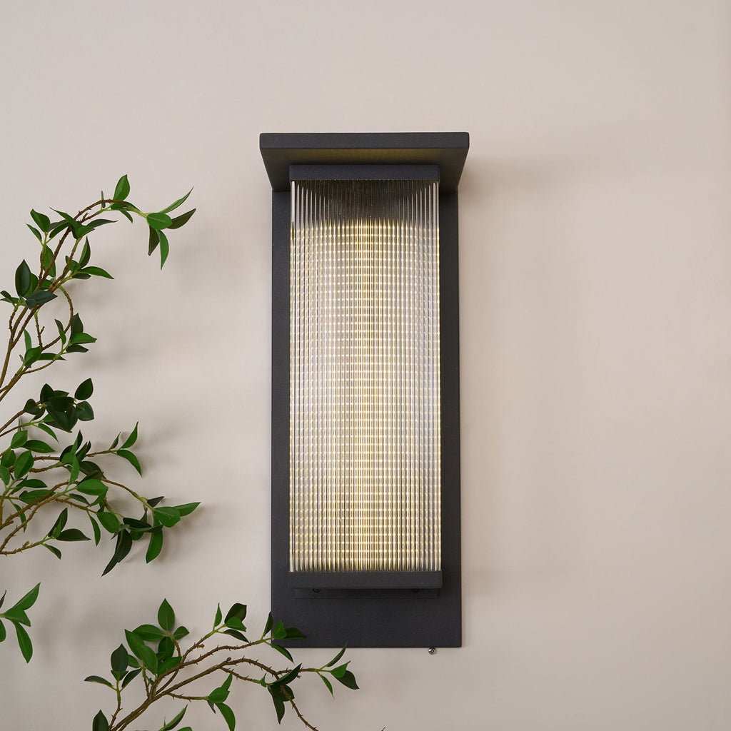 Outdoor Solar Wall Lamp | Stainless Steel & Acrylic | Set of 2