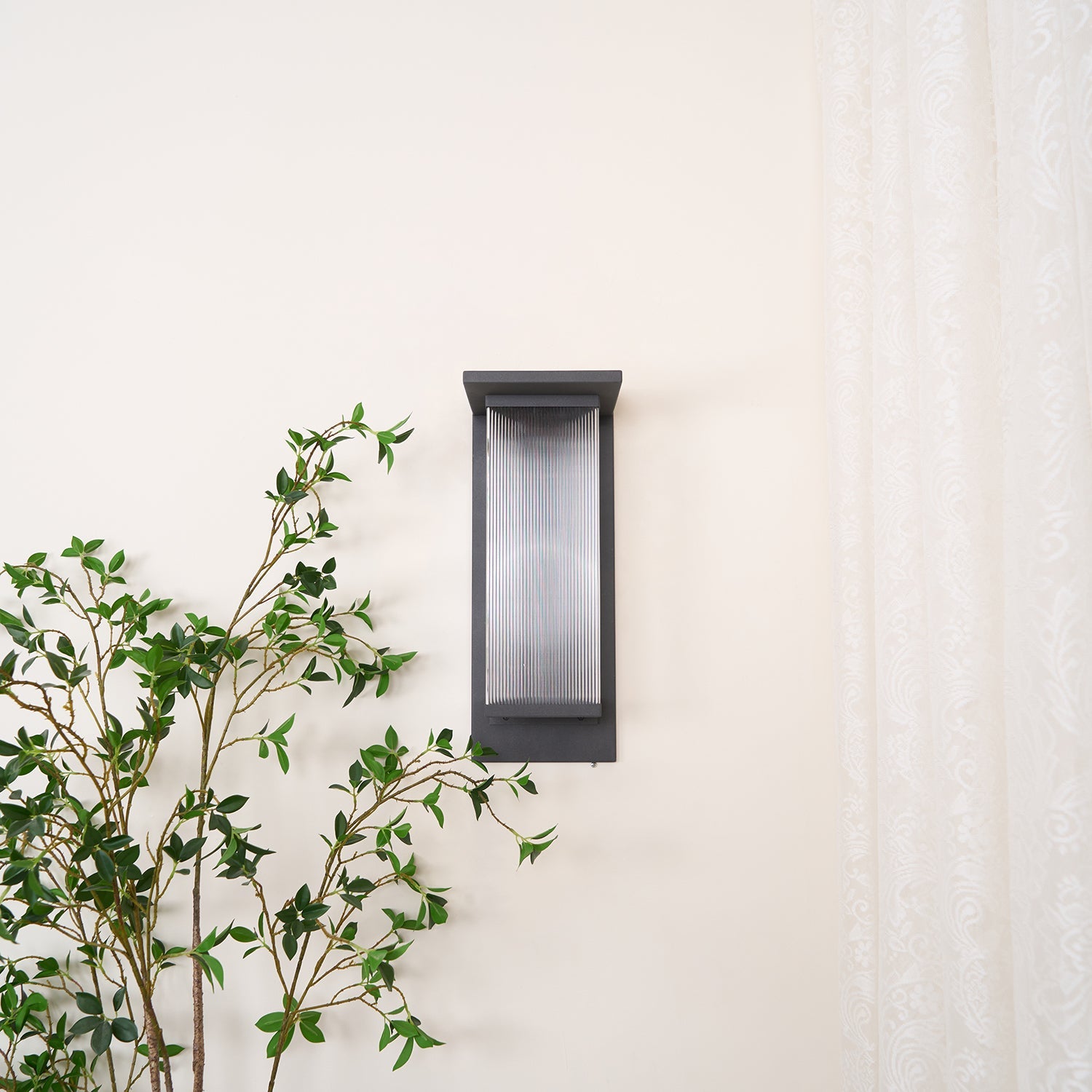 Outdoor Solar Wall Lamp | Stainless Steel & Acrylic | Set of 2