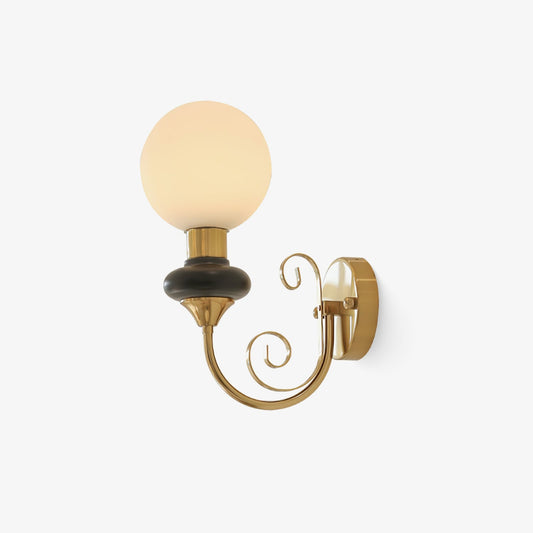 Onyx Wall Lamp | Wood & Metal | Green Gold Finish