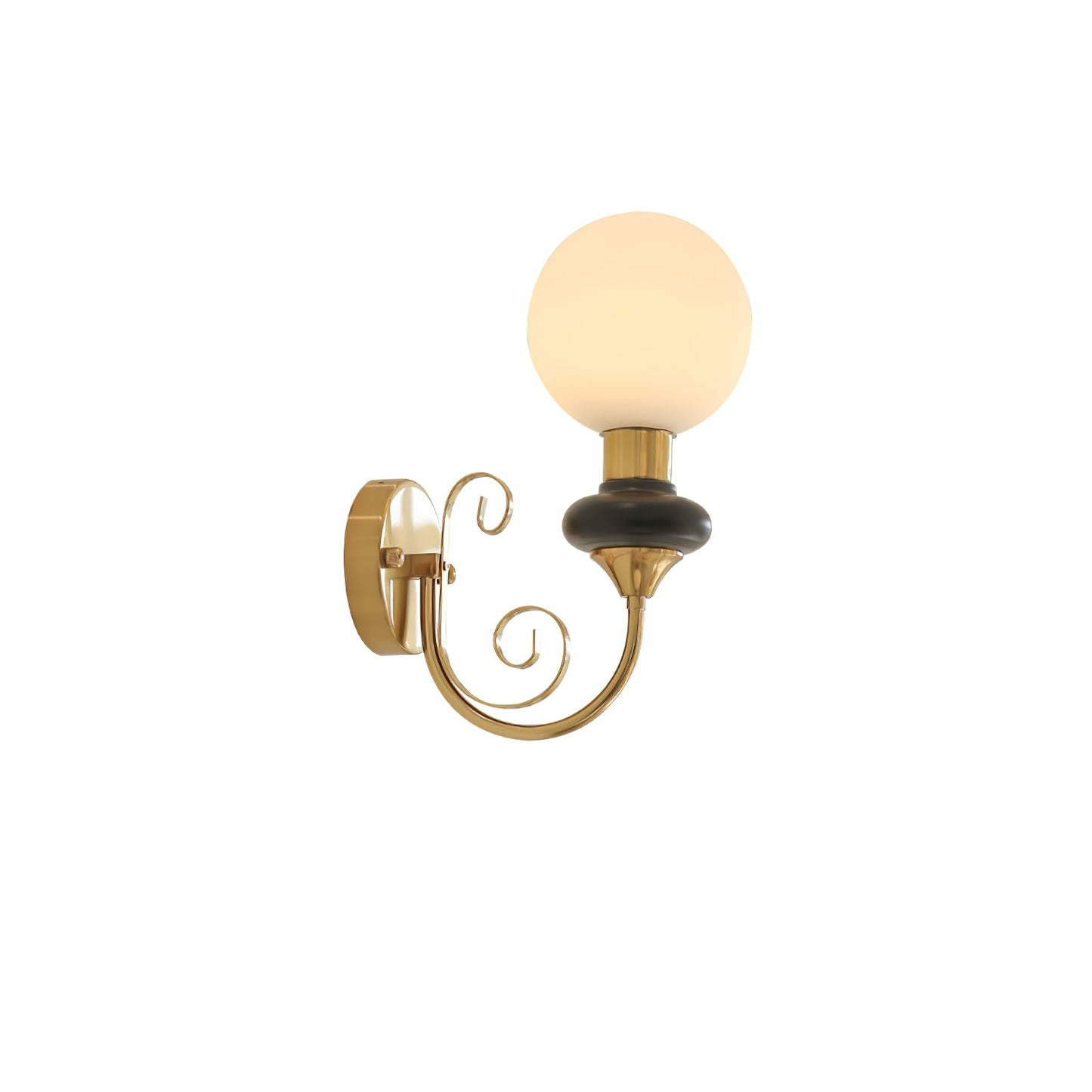 Onyx Wall Lamp | Wood & Metal | Green Gold Finish