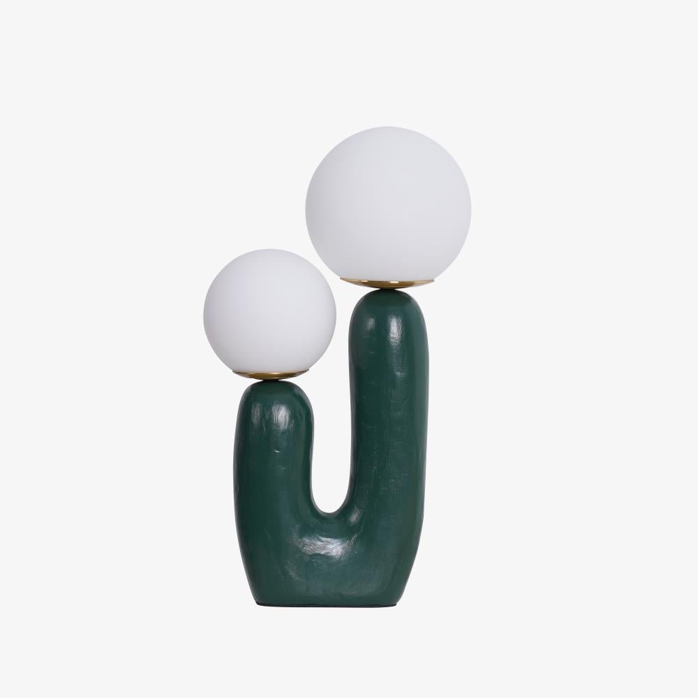 Rough Table Lamp | Resin & Metal | Green, Pink, Terra Cotta, White